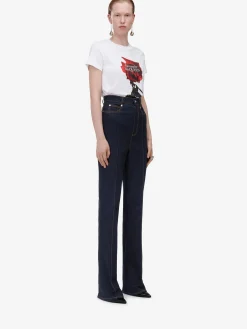 Women's Shadow Rose Fitted T-shirt in ><noscript><img width=