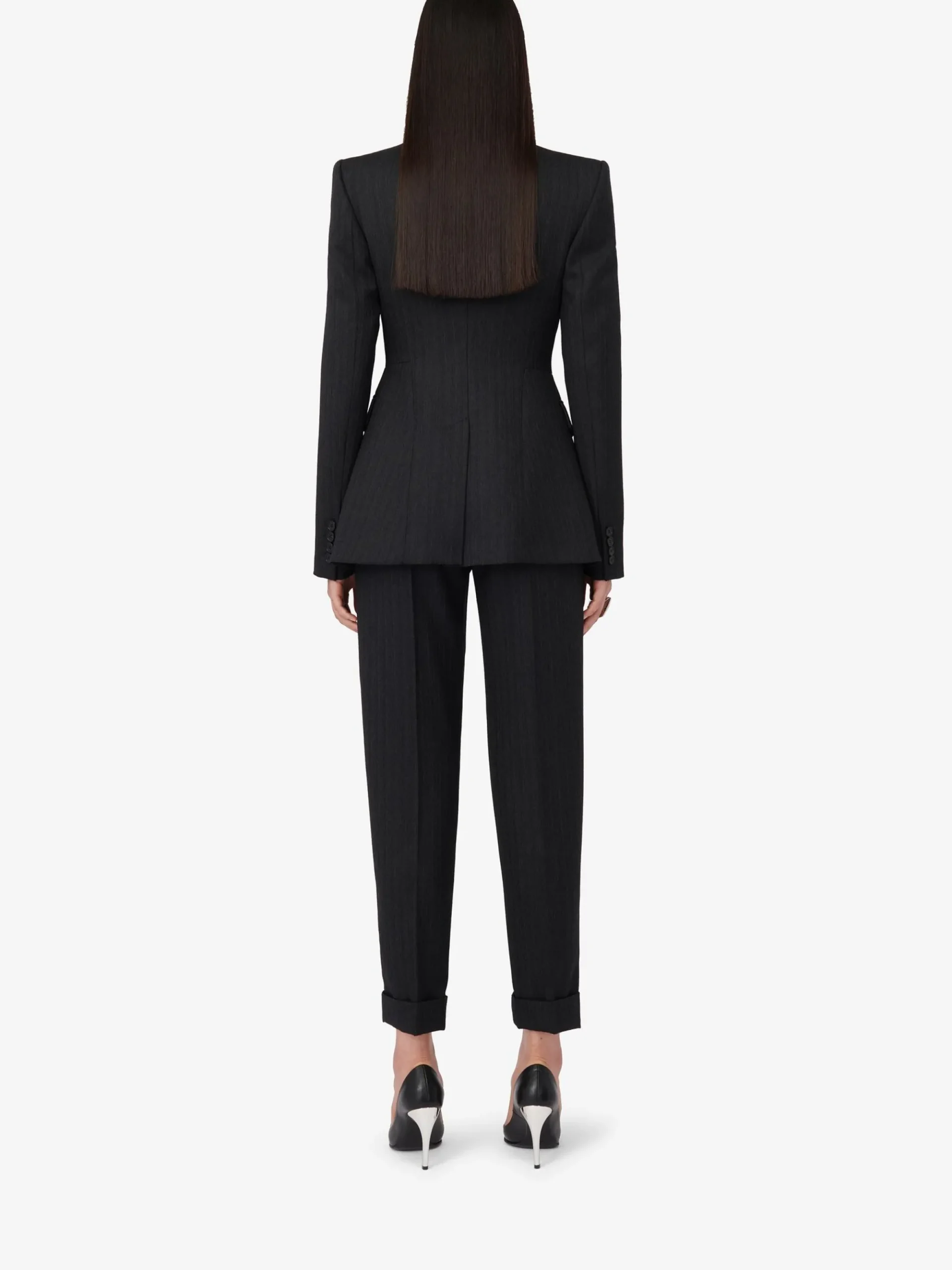 Women's Sharp Peplum Single-breasted Jacket in >Alexander McQueen Best Sale