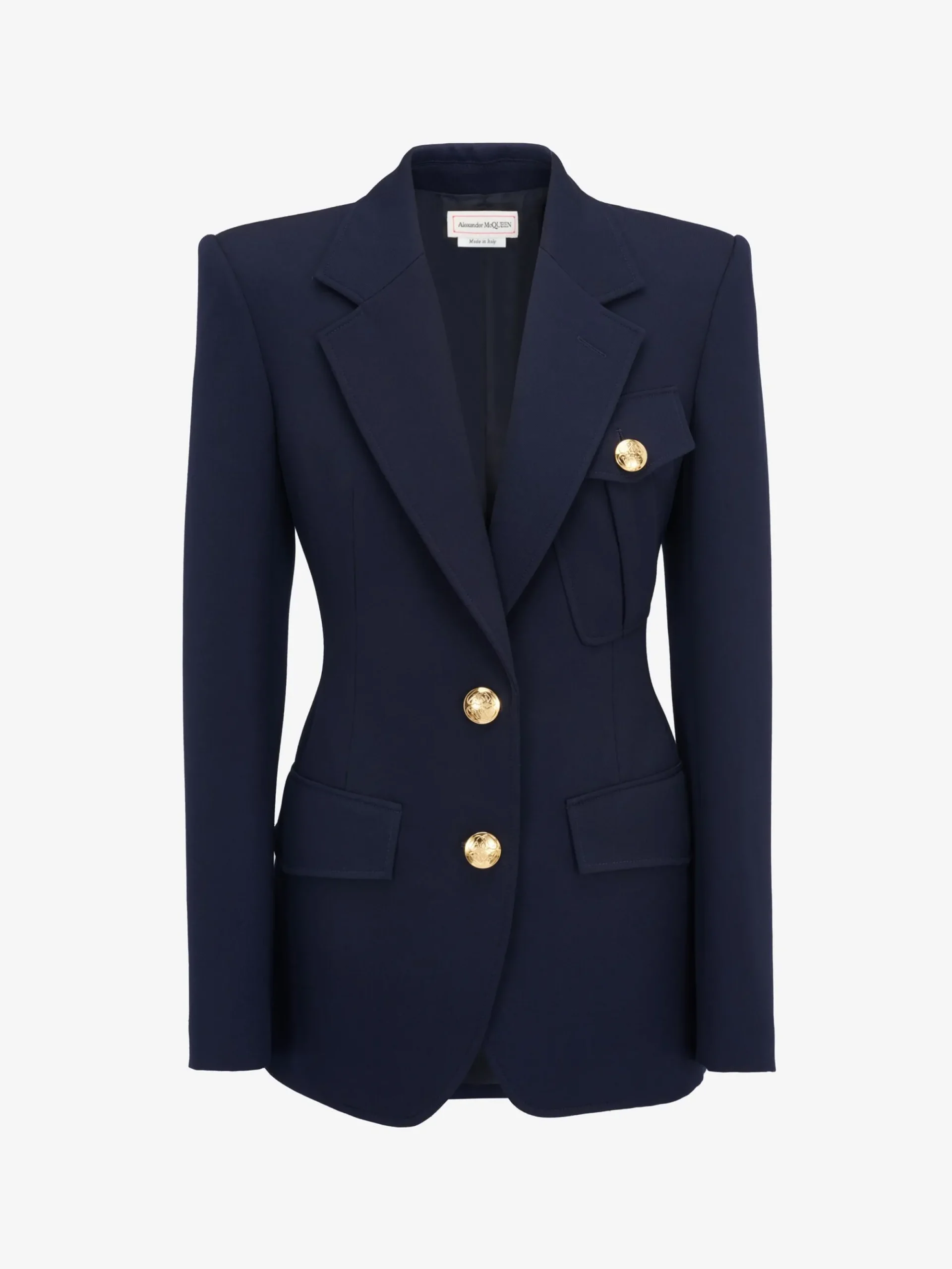 Women's Single-breasted Military Jacket in >Alexander McQueen Shop