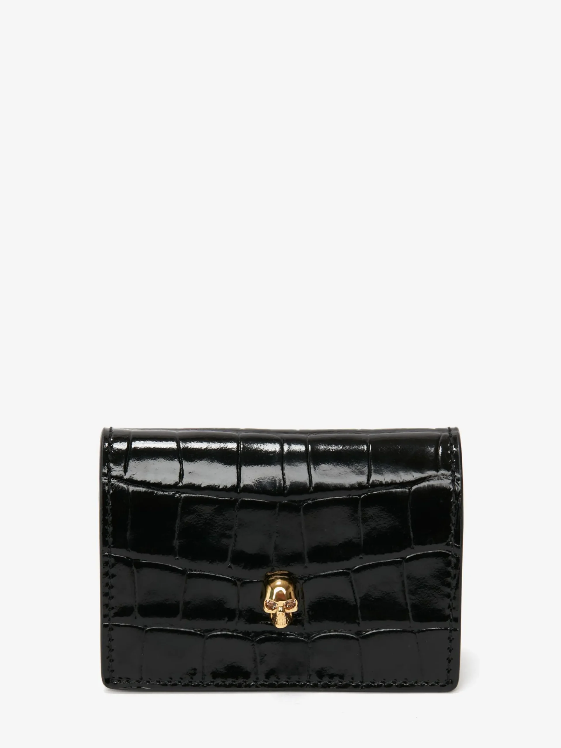Women's Skull Card Holder With Chain in >Alexander McQueen Best Sale