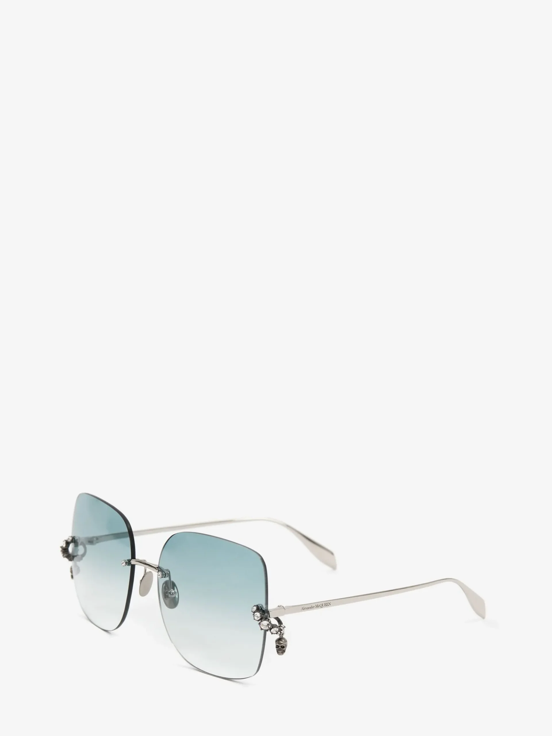 Women's Skull Pendant Jewelled Sunglasses in >Alexander McQueen Hot