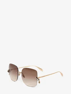 Women's Skull Pendant Jewelled Sunglasses in ><noscript><img width=