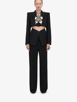 Women's Slashed Tailored Jacket in >Alexander McQueen Fashion