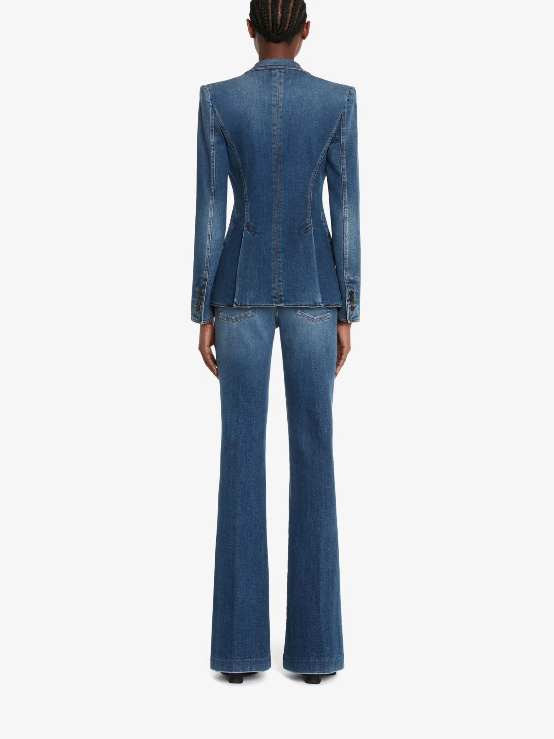 Women's Stretch Denim Jacket in >Alexander McQueen Best Sale