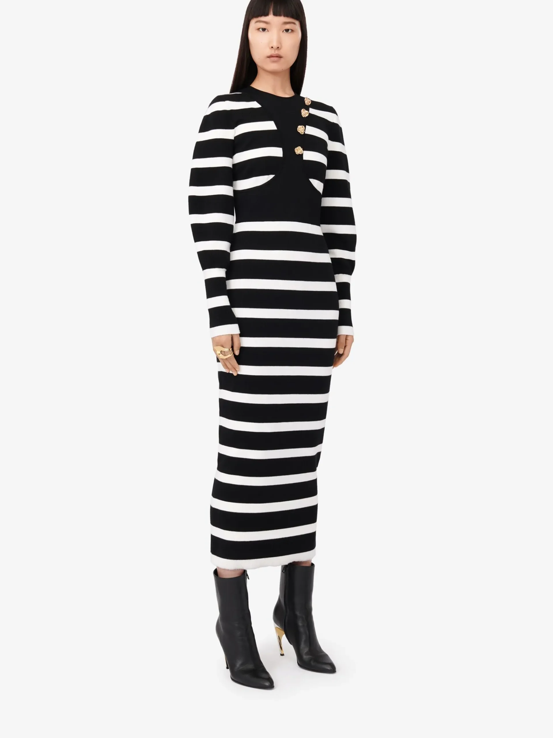 Women's Striped Pencil Dress in >Alexander McQueen Discount