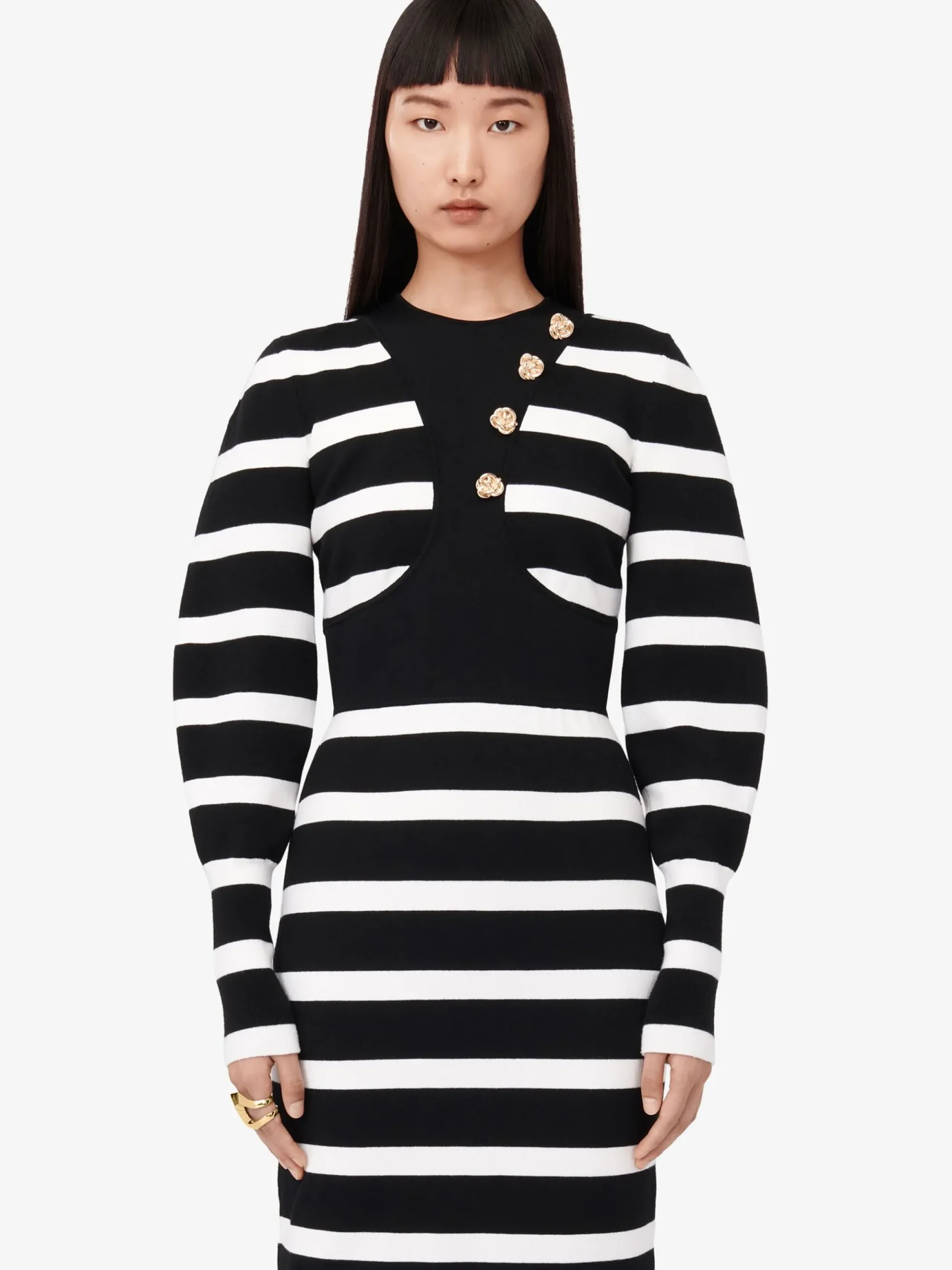 Women's Striped Pencil Dress in >Alexander McQueen Discount