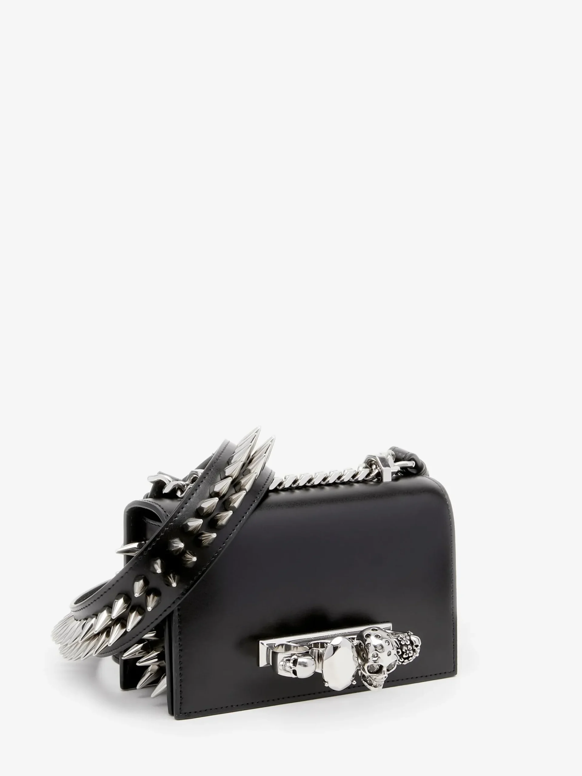Women's The Biker Studded Mini Jewelled Satchel in >Alexander McQueen New