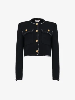Women's Tweed Boxy Jacket in >Alexander McQueen Cheap