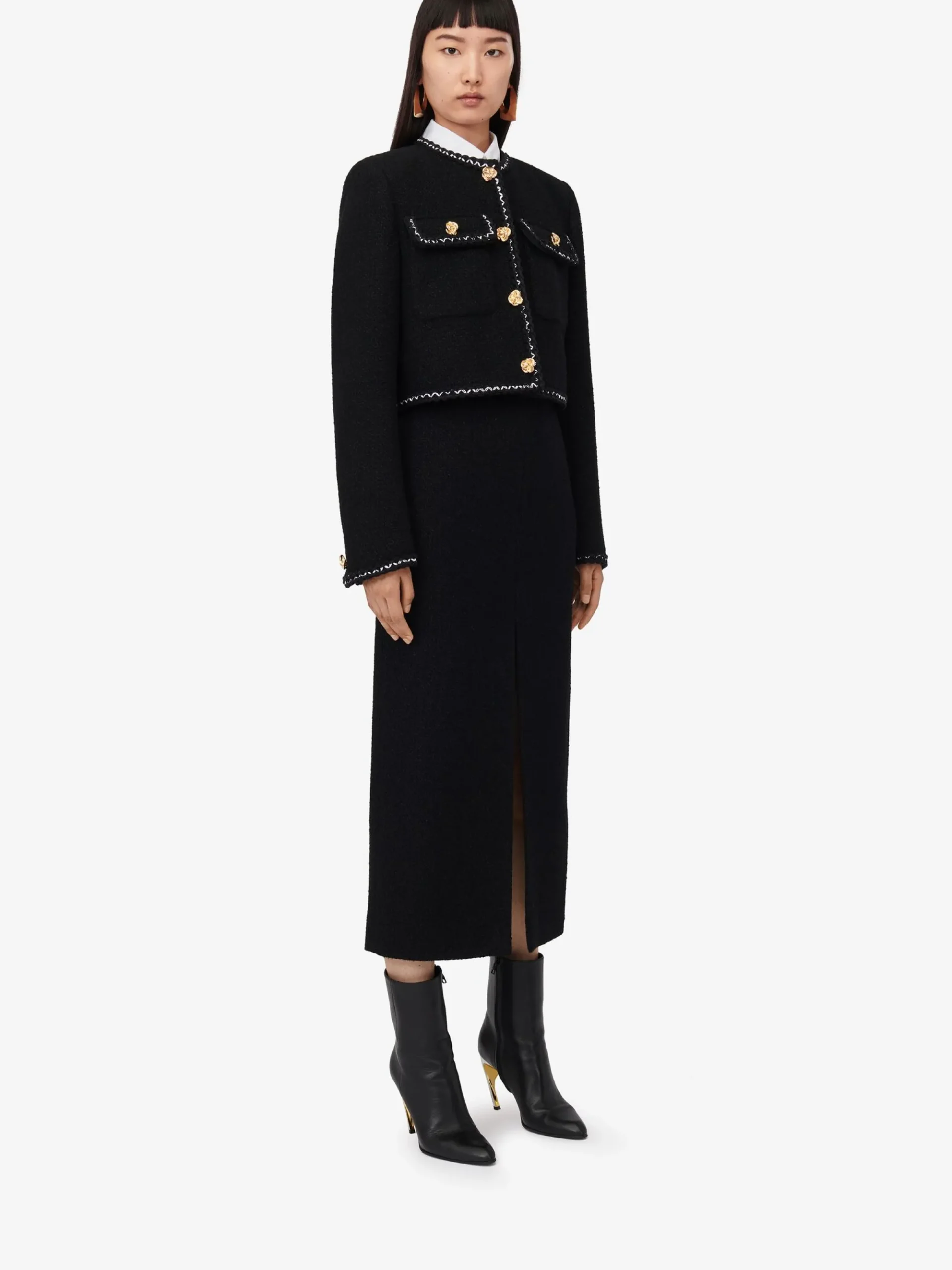 Women's Tweed Boxy Jacket in >Alexander McQueen Cheap