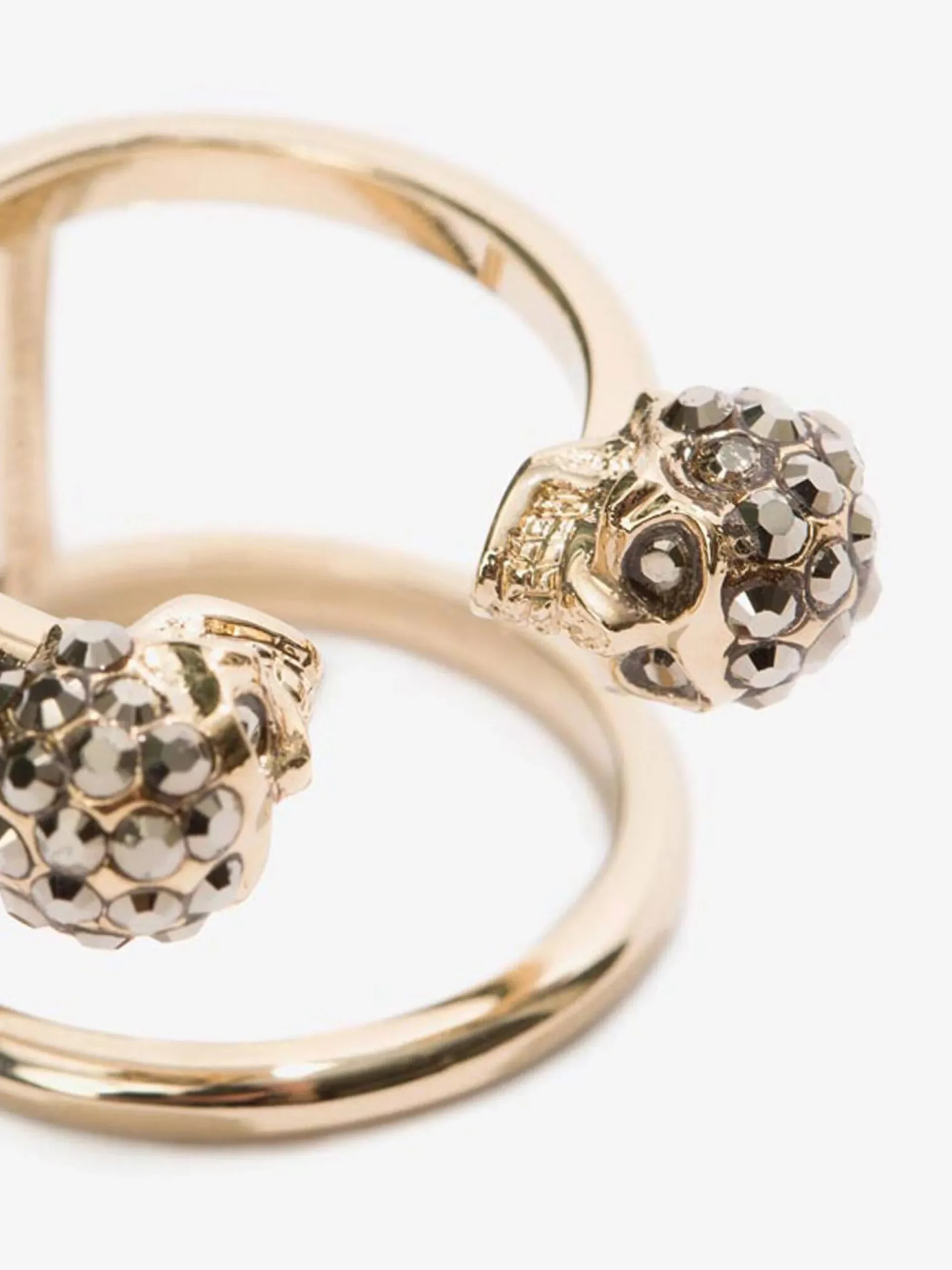 Women's Twin Skull Double Ring in >Alexander McQueen Sale