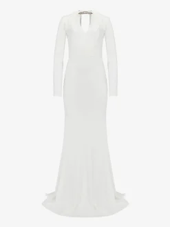 Women's Twisted Crystal Evening Dress in >Alexander McQueen Shop