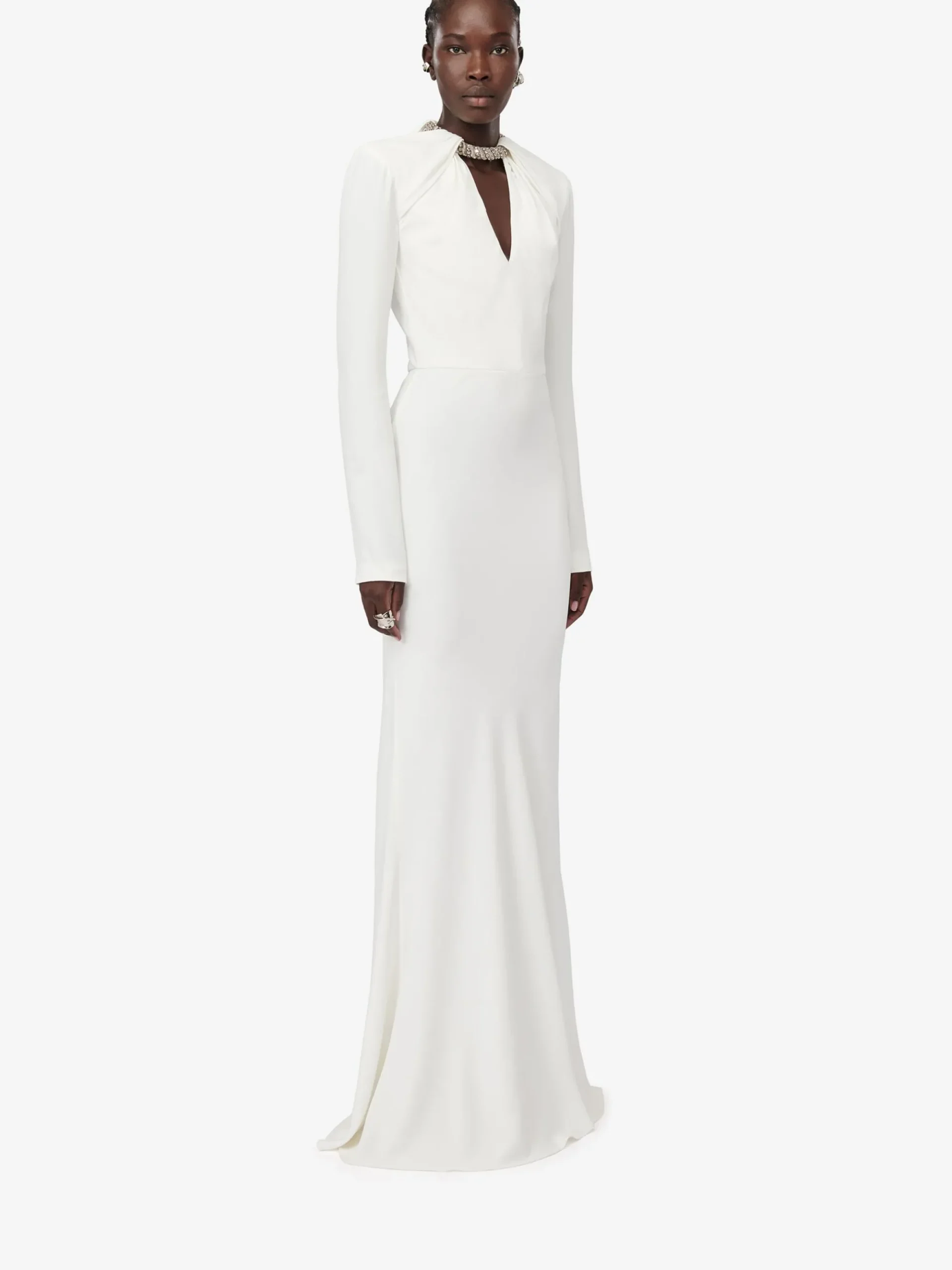 Women's Twisted Crystal Evening Dress in >Alexander McQueen Shop