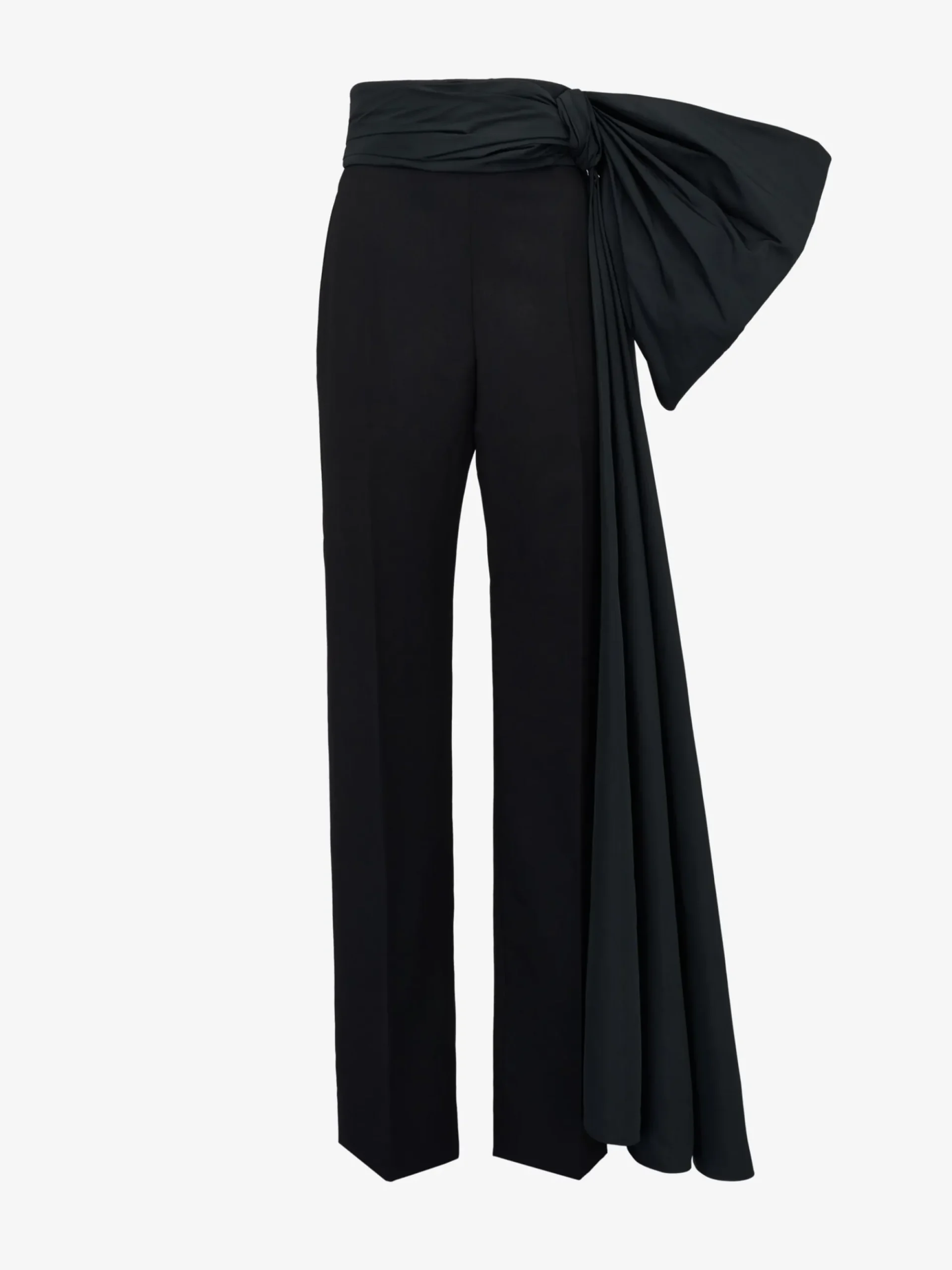 Women's Wide Leg Bow Trousers in >Alexander McQueen Shop