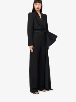 Women's Wide Leg Bow Trousers in ><noscript><img width=